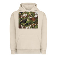 Pigment French Oak black and brown cowhide camouflage Urban Hoodie - BarkalooDesign