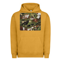 Pigment Peanut Butter black and brown cowhide camouflage Urban Hoodie - BarkalooDesign