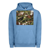 Pigment Pebble Blue black and brown cowhide camouflage Urban Hoodie - BarkalooDesign