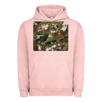 Pigment Salmon black and brown cowhide camouflage Urban Hoodie - BarkalooDesign