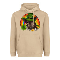 Mushroom st patricks day baby cow shamrock rainbow gold Heavyweight Hoodie - RanaPortraitStore