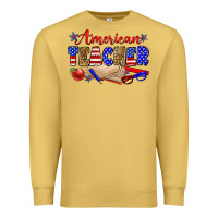 Antique Gold American teacher Premium Sweatshirt - Zillion Design Studio