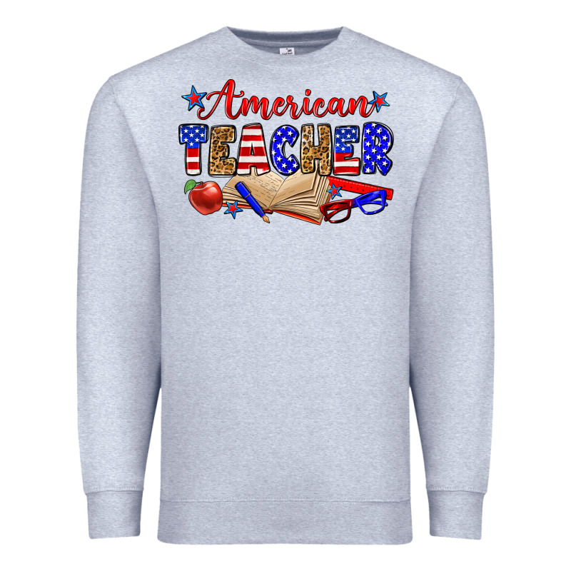 American Teacher Premium Sweatshirt by Zillion Design Studio | Teevron