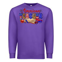 Purple American teacher Premium Sweatshirt - Zillion Design Studio