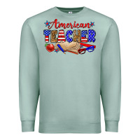 Seafoam American teacher Premium Sweatshirt - Zillion Design Studio