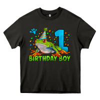 Asphalt birthday boy frog age 1 Heavy Core Tee - LillyAllenDesigns