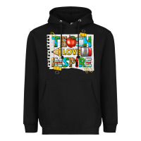 Black teach love inspire Heavyweight Hoodie - texasbilliewilder
