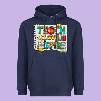 Teach Love Inspire Heavyweight Hoodie Designed By Texasbilliewilder