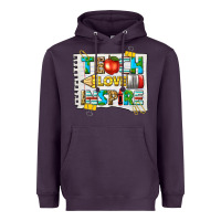 Plum teach love inspire Heavyweight Hoodie - texasbilliewilder