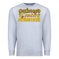Heather Grey Childhood Cancer Awareness Premium Sweatshirt - texasbilliewilder