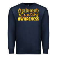 Navy Childhood Cancer Awareness Premium Sweatshirt - texasbilliewilder