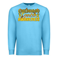 Ocean Blue Childhood Cancer Awareness Premium Sweatshirt - texasbilliewilder