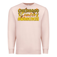 Pale Pink Childhood Cancer Awareness Premium Sweatshirt - texasbilliewilder