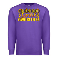 Purple Childhood Cancer Awareness Premium Sweatshirt - texasbilliewilder