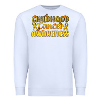 White Childhood Cancer Awareness Premium Sweatshirt - texasbilliewilder