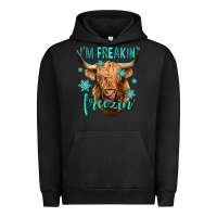 I'm Freakin Freezin Long Haired Cow Urban Hoodie | Teevron