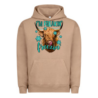 Pigment Burro i'm freakin freezin long haired cow Urban Hoodie - Jasminsmagicworld