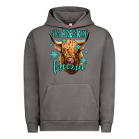 Pigment Tornado i'm freakin freezin long haired cow Urban Hoodie - Jasminsmagicworld