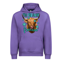 Tulip i'm freakin freezin long haired cow Urban Hoodie - Jasminsmagicworld