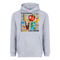 Teach Love Inspire Teacher Heavyweight Hoodie | Teevron