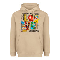 Mushroom teach love inspire teacher Heavyweight Hoodie - texasbilliewilder