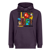 Plum teach love inspire teacher Heavyweight Hoodie - texasbilliewilder