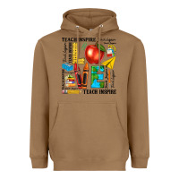 Toasted Coconut teach love inspire teacher Heavyweight Hoodie - texasbilliewilder