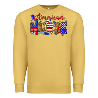 Antique Gold American nurse Premium Sweatshirt - Zillion Design Studio