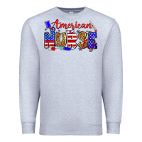 Heather Grey American nurse Premium Sweatshirt - Zillion Design Studio