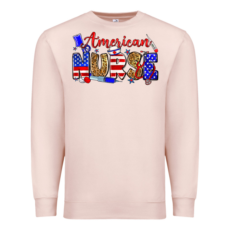 American Nurse Premium Sweatshirt by Zillion Design Studio | Teevron