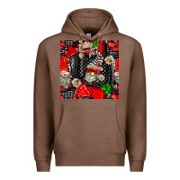Chestnut ladybug gnomes seamless pattern Premium Hoodie - BundleAndBundleShop
