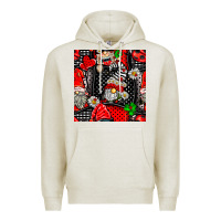 Oatmeal Heather ladybug gnomes seamless pattern Premium Hoodie - BundleAndBundleShop