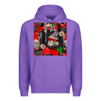Purple ladybug gnomes seamless pattern Premium Hoodie - BundleAndBundleShop