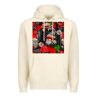 Sandshell ladybug gnomes seamless pattern Premium Hoodie - BundleAndBundleShop