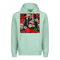Seafoam ladybug gnomes seamless pattern Premium Hoodie - BundleAndBundleShop