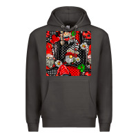 Smoke ladybug gnomes seamless pattern Premium Hoodie - BundleAndBundleShop