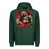 Sports Green ladybug gnomes seamless pattern Premium Hoodie - BundleAndBundleShop