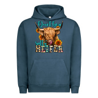 Pigment Midnight Navy don't be a salty heifer long haired cow Urban Hoodie - Jasminsmagicworld