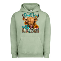 Pigment Oil Green don't be a salty heifer long haired cow Urban Hoodie - Jasminsmagicworld