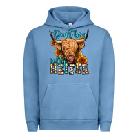 Pigment Pebble Blue don't be a salty heifer long haired cow Urban Hoodie - Jasminsmagicworld