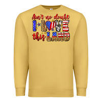 Antique Gold ain't no doubt i love this land Premium Sweatshirt - Zillion Design Studio