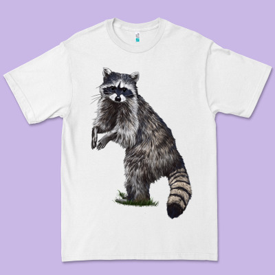 Raccoon Illustrations Premium Tee Designed By Lillyallendesigns