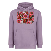 Lavender valentine's day sunflowers leopard cowhide background Heavyweight Hoodie - RanaPortraitStore