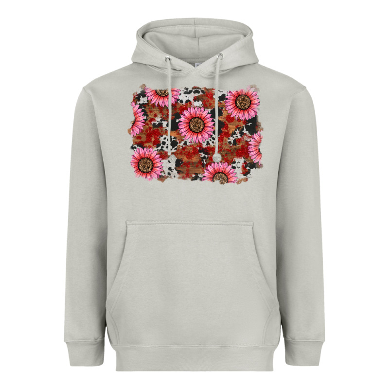 Valentine's Day Sunflowers Leopard Cowhide Background Heavyweight Hoodie by RanaPortraitStore | Teevron