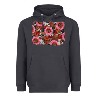Smoke valentine's day sunflowers leopard cowhide background Heavyweight Hoodie - RanaPortraitStore