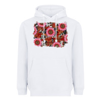 White valentine's day sunflowers leopard cowhide background Heavyweight Hoodie - RanaPortraitStore