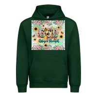 Forest Green god is my refugee and strength Urban Hoodie - NancyCooperArtShop
