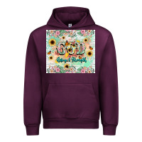 Mauve Wine god is my refugee and strength Urban Hoodie - NancyCooperArtShop