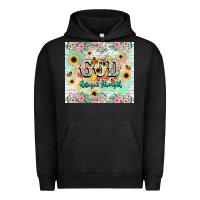 Pigment Black god is my refugee and strength Urban Hoodie - NancyCooperArtShop
