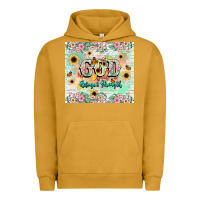 Pigment Peanut Butter god is my refugee and strength Urban Hoodie - NancyCooperArtShop